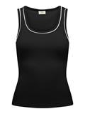 JDYASTA LIFE S/L CONTRAST TANK TOP JRS black