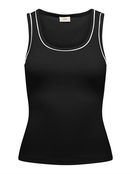 JDYASTA LIFE S/L CONTRAST TANK TOP JRS black