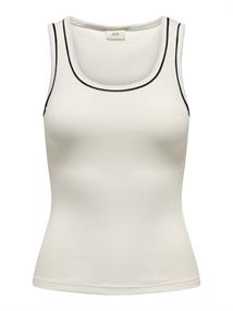 JDYASTA LIFE S/L CONTRAST TANK TOP JRS cloud dancer