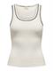 JDYASTA LIFE S/L CONTRAST TANK TOP JRS cloud dancer