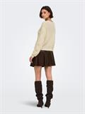 JDYBADUT L/S V-NECK STRUC GLITT PULL KNT crème brûlée