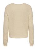 JDYBADUT L/S V-NECK STRUC GLITT PULL KNT crème brûlée