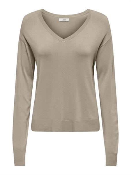 JDYBASICA L/S V-NECK PULLOVER KNT crockery