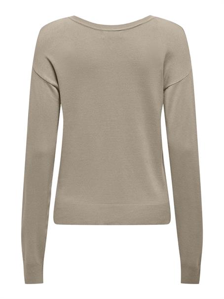 JDYBASICA L/S V-NECK PULLOVER KNT crockery