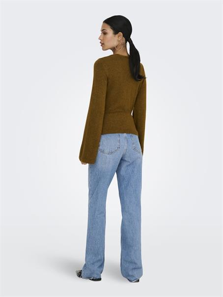 JDYBECKY L/S WRAP CARDIGAN KNT bison