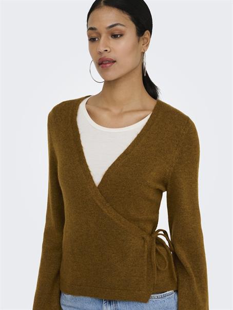 JDYBECKY L/S WRAP CARDIGAN KNT bison