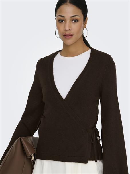 JDYBECKY L/S WRAP CARDIGAN KNT mole