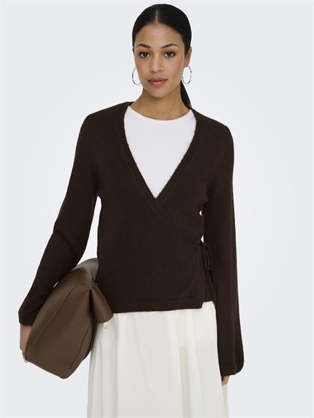 JDYBECKY L/S WRAP CARDIGAN KNT mole