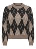 JDYBIANKA L/S ARGYLE PULLOVER KNT NOOS chocolate torte