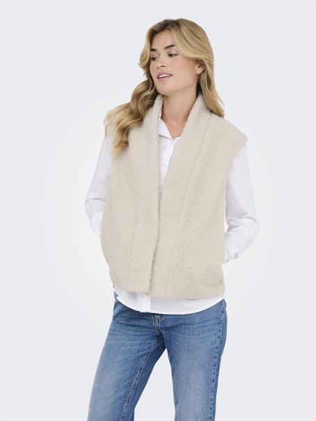 JDYBIRDY LIFE TEDDY OPEN VEST OTW NOOS pumice stone