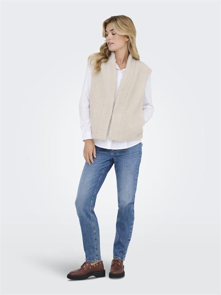 JDYBIRDY LIFE TEDDY OPEN VEST OTW NOOS pumice stone