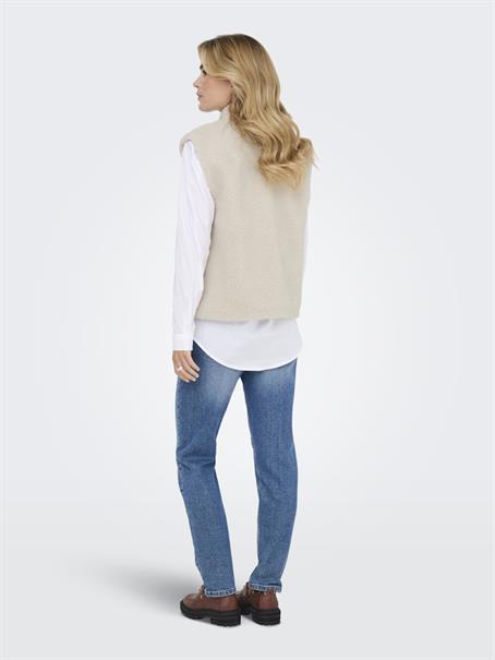 JDYBIRDY LIFE TEDDY OPEN VEST OTW NOOS pumice stone