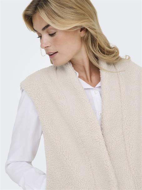 JDYBIRDY LIFE TEDDY OPEN VEST OTW NOOS pumice stone