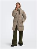 JDYBLAIR LONG HOOD PUFFER OTW SIJ NOOS walnut