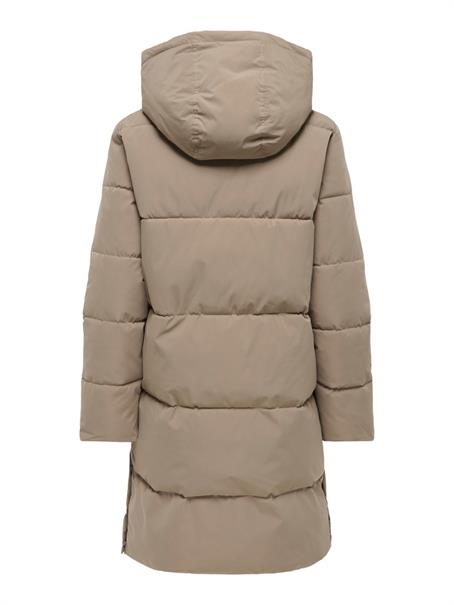 JDYBLAIR LONG HOOD PUFFER OTW SIJ NOOS walnut