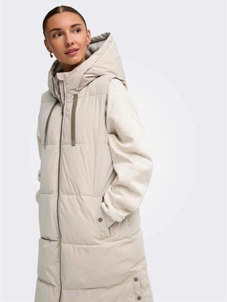 JDYBLAIR LONG HOOD WAISTCOAT OTW NOOS silver lining