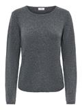 JDYBRIELLE L/S PULLOVER KNT dark grey melange