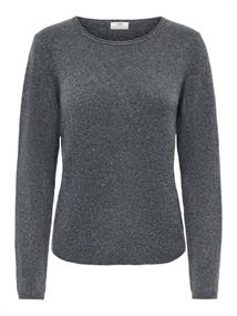 JDYBRIELLE L/S PULLOVER KNT dark grey melange