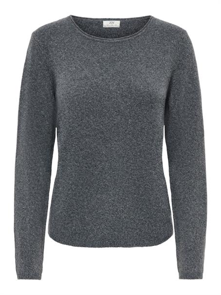 JDYBRIELLE L/S PULLOVER KNT dark grey melange