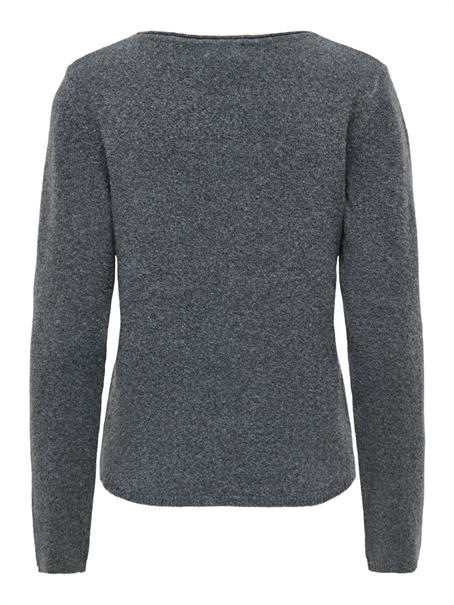 JDYBRIELLE L/S PULLOVER KNT dark grey melange