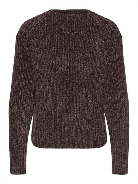 JDYCARIE L/S ON CHENILLE PULLOVER KNT coffee bean