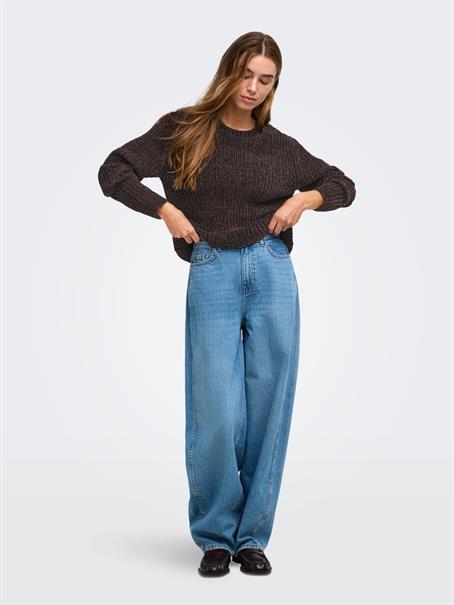 JDYCARIE L/S ON CHENILLE PULLOVER KNT coffee bean