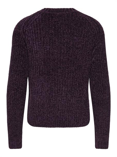 JDYCARIE L/S ON CHENILLE PULLOVER KNT plum perfect