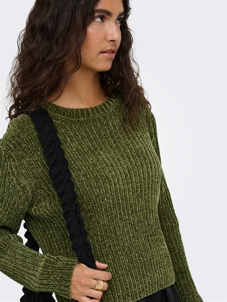 JDYCARIE L/S ON CHENILLE PULLOVER KNT sphagnum