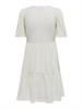 JDYCARLA CATHINKA S/S DRESS JRS NOOS cloud dancer