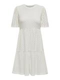 JDYCARLA CATHINKA S/S DRESS JRS NOOS cloud dancer