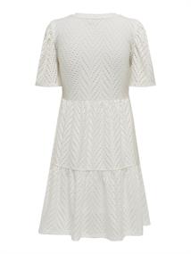 JDYCARLA CATHINKA S/S DRESS JRS NOOS cloud dancer