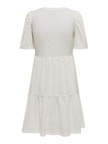 JDYCARLA CATHINKA S/S DRESS JRS NOOS cloud dancer