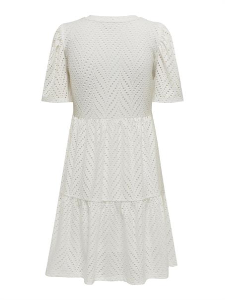 JDYCARLA CATHINKA S/S DRESS JRS NOOS cloud dancer