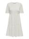 JDYCARLA CATHINKA S/S DRESS JRS NOOS cloud dancer