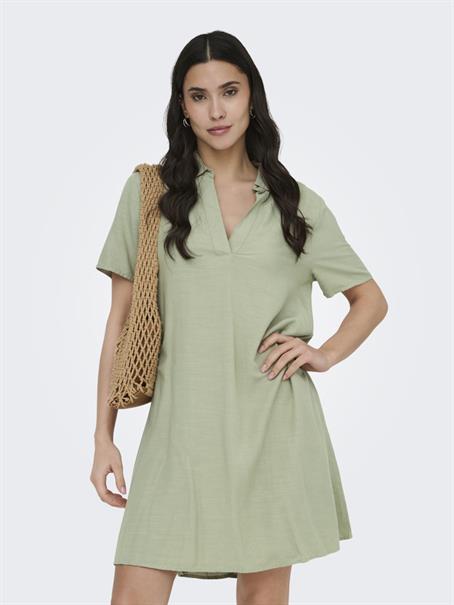 JDYCAYA LINEN S/S DRESS WVN NOOS laurel oak
