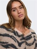 JDYCECILIE L/S ON ANIMAL PULLOVER KNT egret