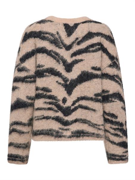 JDYCECILIE L/S ON ANIMAL PULLOVER KNT egret