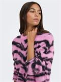 JDYCECILIE L/S ON ANIMAL PULLOVER KNT super pink