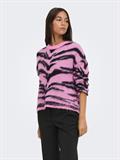 JDYCECILIE L/S ON ANIMAL PULLOVER KNT super pink
