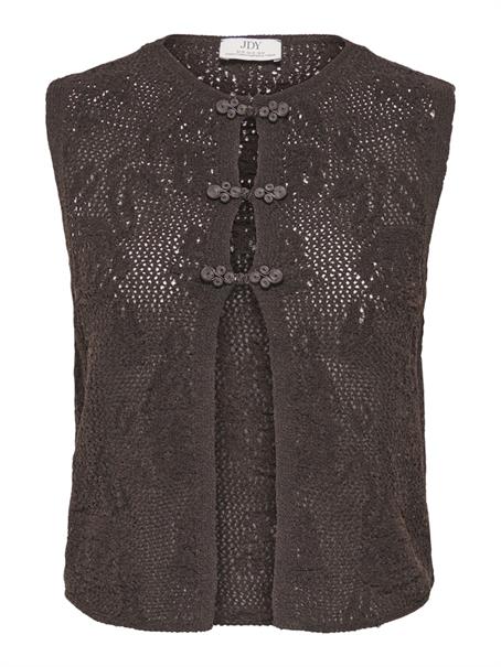 JDYCHRISTA S/L DETAIL VEST KNT chocolate torte