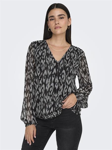 JDYCODY L/S V-NECK TOP WVN DIA black