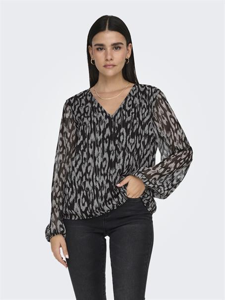 JDYCODY L/S V-NECK TOP WVN DIA black