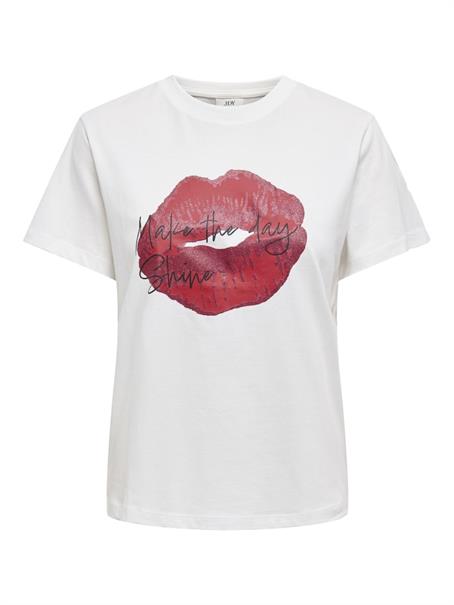 JDYDAISY S/S PRINT TOP JRS cloud dancer