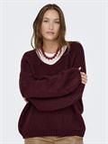 JDYDINEA L/S REVERSIBLE PULLOV. KNT NOOS cabernet