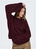 JDYDINEA L/S REVERSIBLE PULLOV. KNT NOOS cabernet