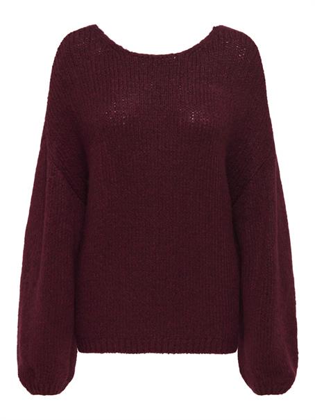 JDYDINEA L/S REVERSIBLE PULLOV. KNT NOOS cabernet