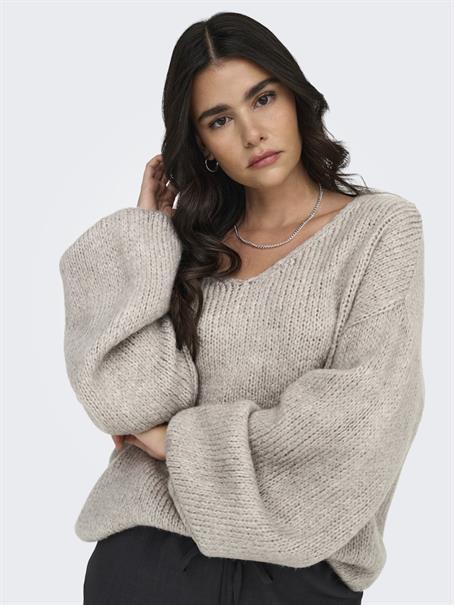 JDYDINEA L/S REVERSIBLE PULLOV. KNT NOOS chateau gray