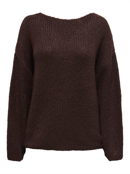 JDYDINEA L/S REVERSIBLE PULLOV. KNT NOOS chocolate torte