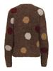 JDYDOTTIE L/S O-NECK DOT PULLOVER KNT bison