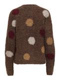 JDYDOTTIE L/S O-NECK DOT PULLOVER KNT bison